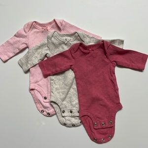 EUC Carter’s Child of Mine Preemie Long sleeve onesies